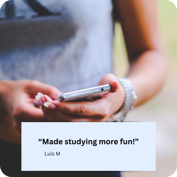 Student viewing civics study quiz